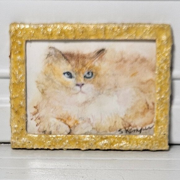 Original Watercolor by Stephanie T. Kemper Dollhouse Miniature 1:12 Scale